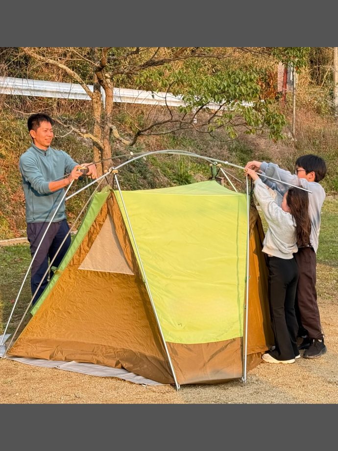 テント設営